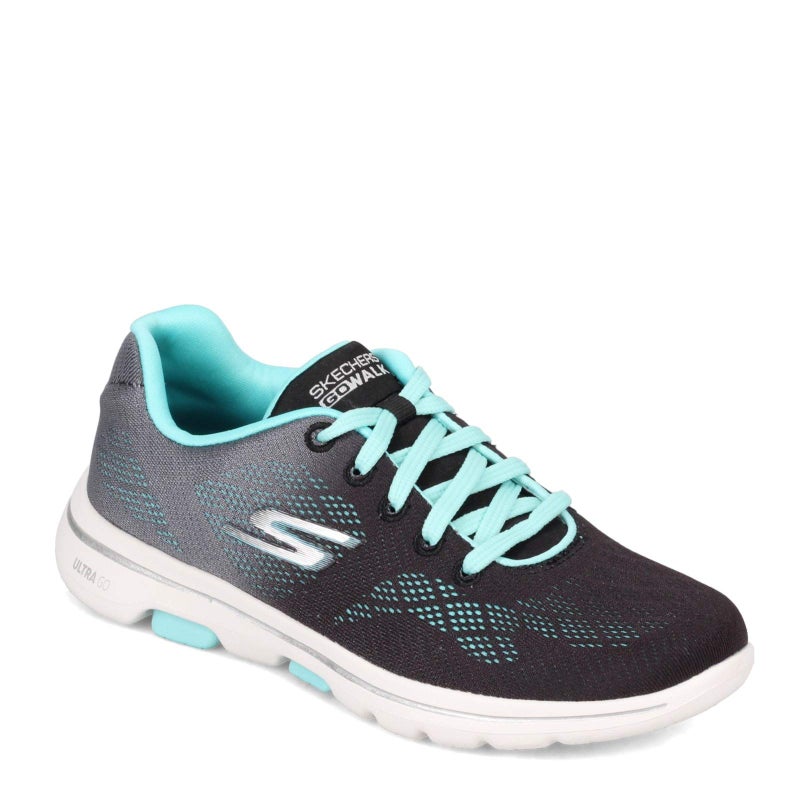 Skechers Women's Go Walk 5 - Alive, Black/Aqua, 10.5 - Image 3